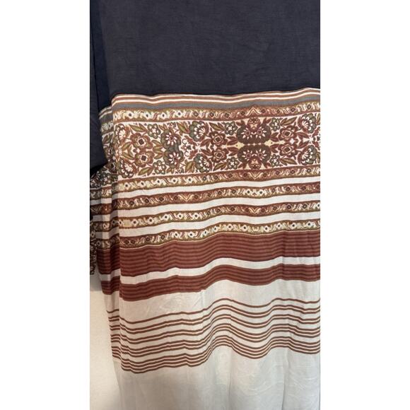 Free People Stepping Out Striped Floral Shirt Dress Large - Picture 4 of 10